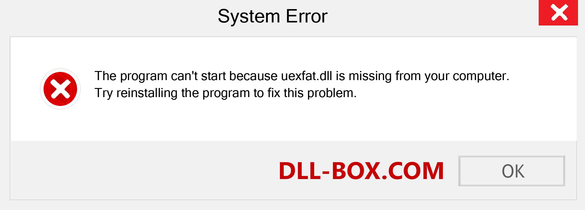  uexfat.dll file is missing?. Download for Windows 7, 8, 10 - Fix  uexfat dll Missing Error on Windows, photos, images
